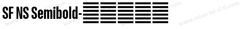 SF NS Semibold字体转换
